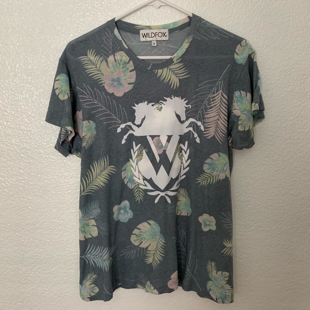 Wildfox Palm Leaf Printed Tee Size S